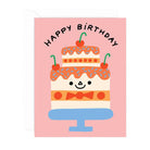 Cake & Cherries Birthday Greetings Card by Odile Ferraille for Wrap
