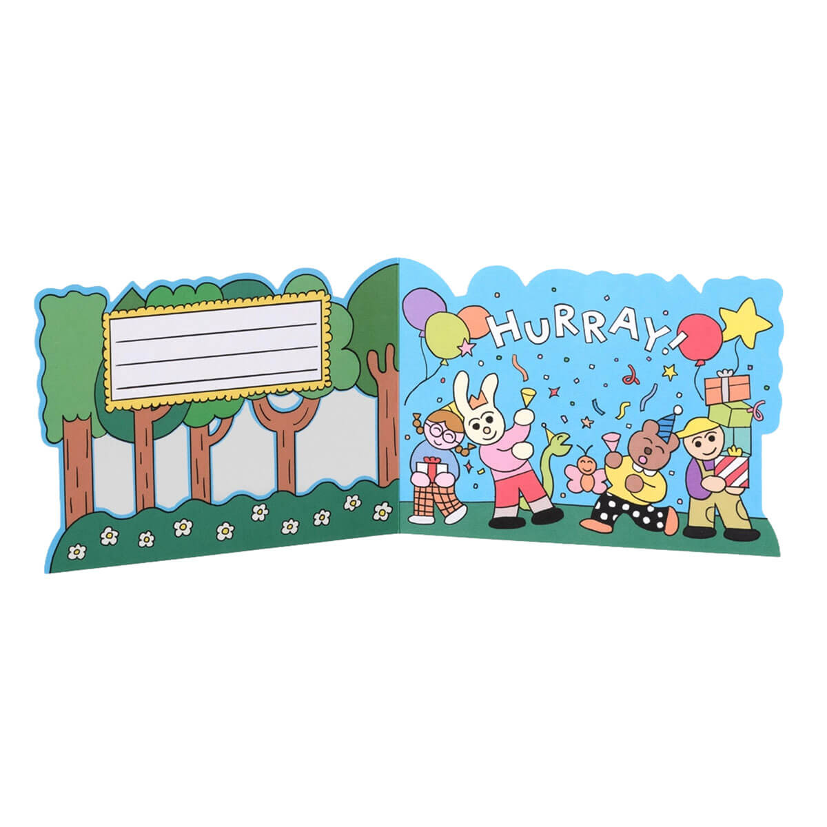 Forest Surprise Fold Out Greetings Card by Momoe Narazaki for Wrap