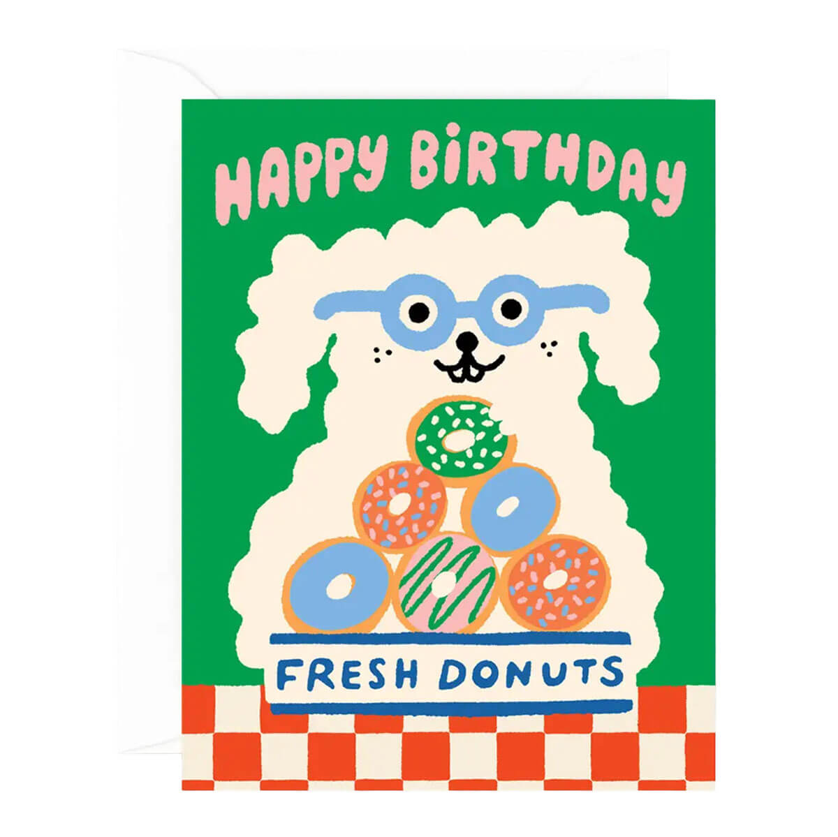 Fresh Donuts Birthday Greetings Card by Odile Ferraille for Wrap