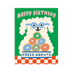 Fresh Donuts Birthday Greetings Card by Odile Ferraille for Wrap