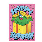 Happy Birthday Guy in Present Greetings Card by Tiago Majuelos for Wrap