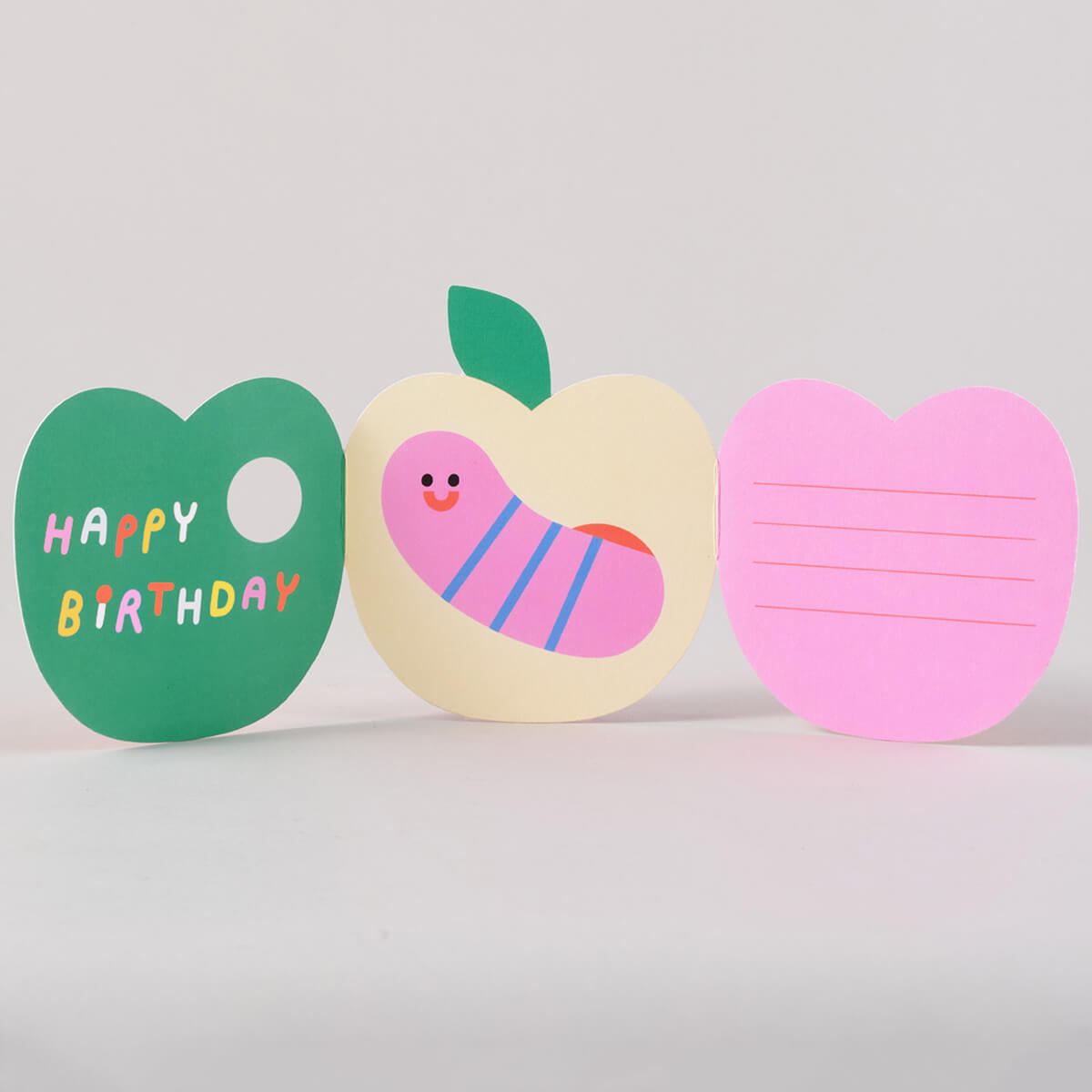 Apple Fold Out Birthday Greetings Card by Susie Hammer for Wrap