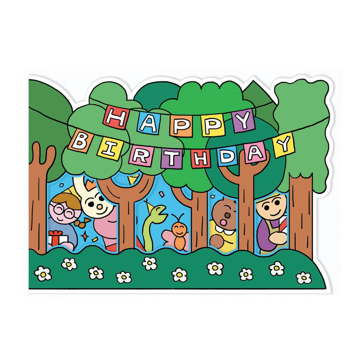 Forest Surprise Fold Out Greetings Card by Momoe Narazaki for Wrap