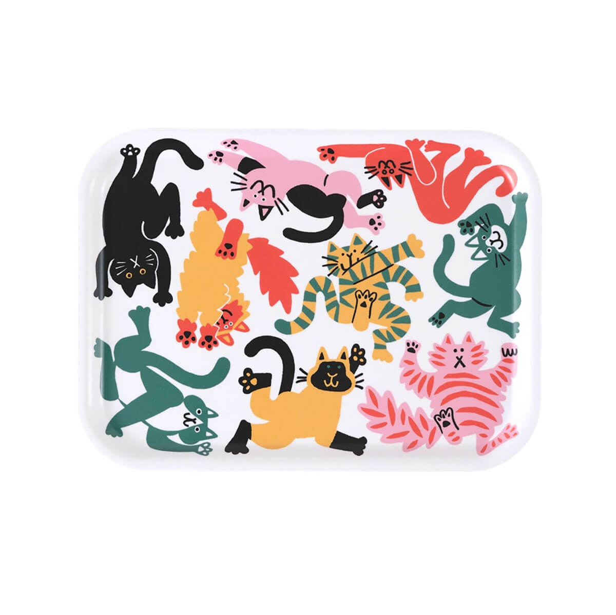 Cats Small Rectangle Serving Tray by Wrap