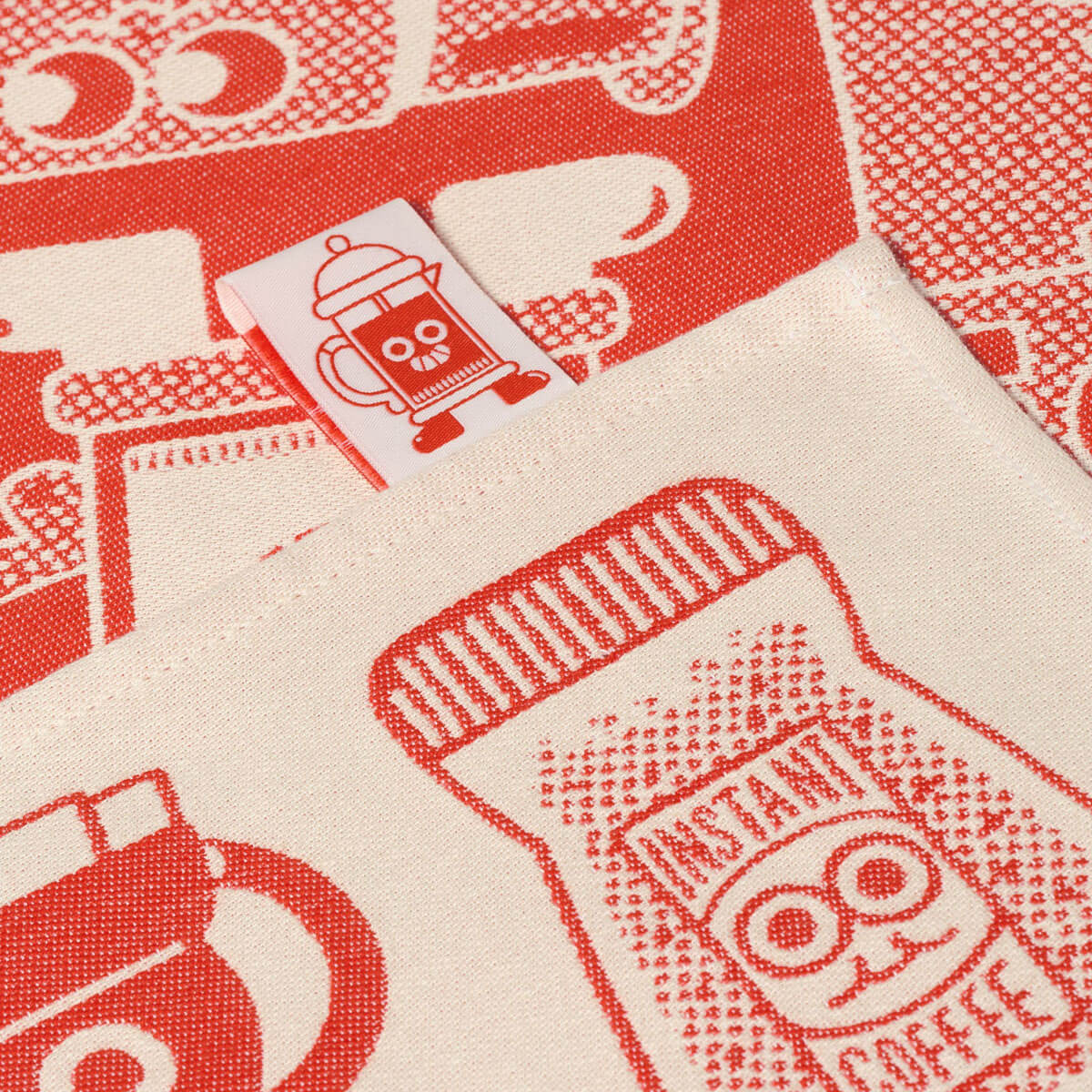 Coffee Time Woven Cotton Tea Towel by Wrap