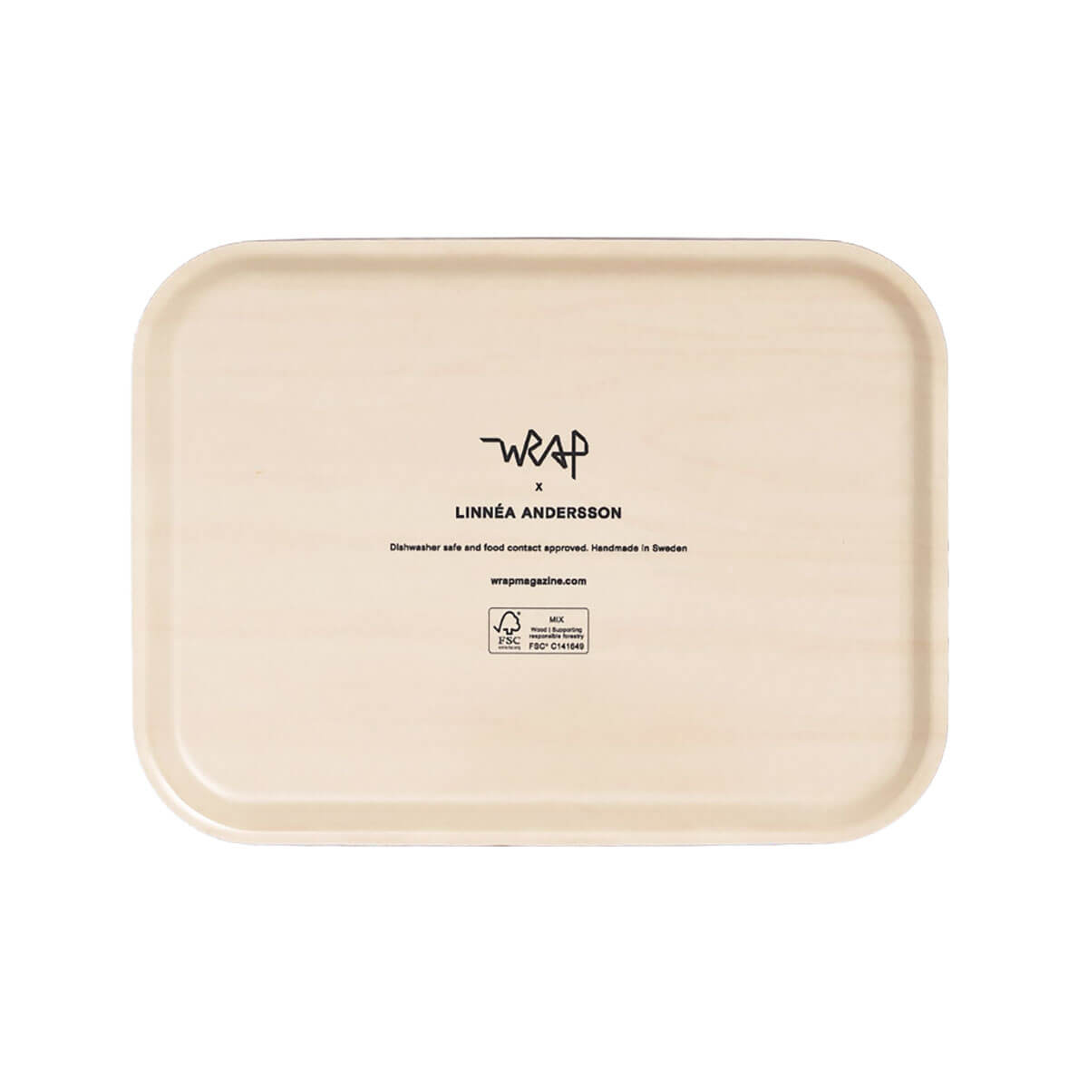 Deep Blue Leaves Small Rectangle Serving Tray by Wrap