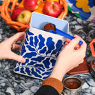 Deep Blue Leaves Kitchen Storage Tin by Wrap