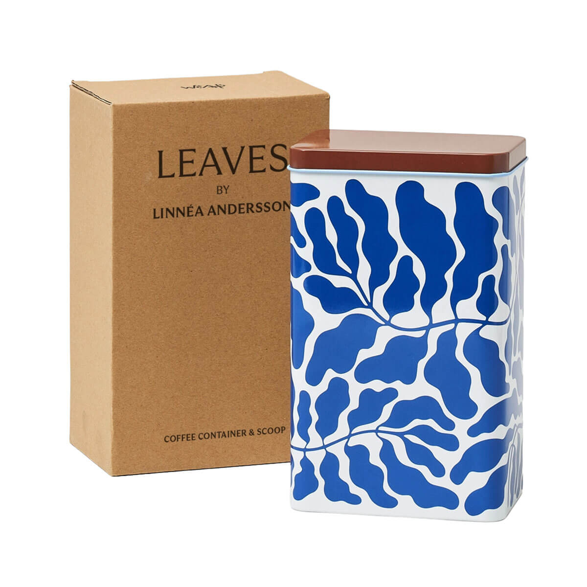 Deep Blue Leaves Kitchen Storage Tin by Wrap