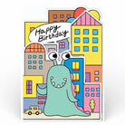 Mega Monsters Fold Out Greetings Card by Momoe Narazaki for Wrap