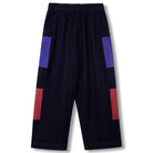Block Pull On Pant in Rinse Denim / Brick Red by Wynken