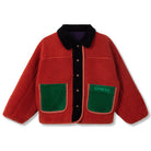 Faux Fur Reversible Jacket in Navy / Rusty Bear by Wynken