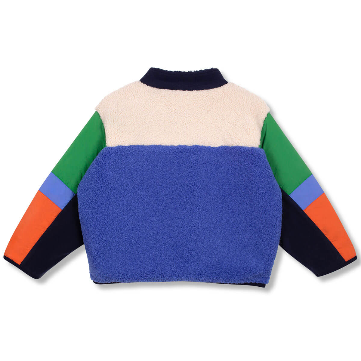 Mixed Media Jacket in Blue Mix by Wynken