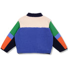 Mixed Media Jacket in Blue Mix by Wynken