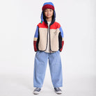 Mixed Media Jacket in Ecru Mix by Wynken