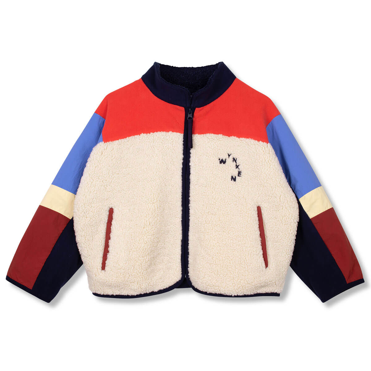 Mixed Media Jacket in Ecru Mix by Wynken