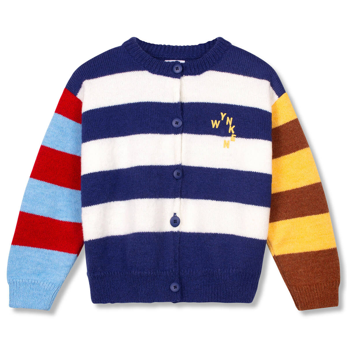 Multi Stripe Cardigan in Multi by Wynken