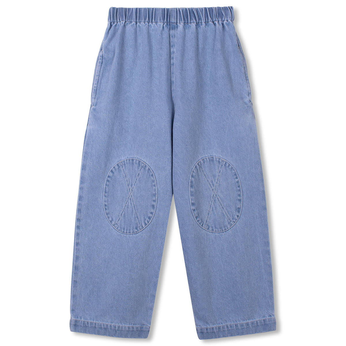 Patch Jean in Mid Wash Denim by Wynken