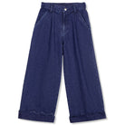 Scallop Pant in Mid Wash Denim by Wynken