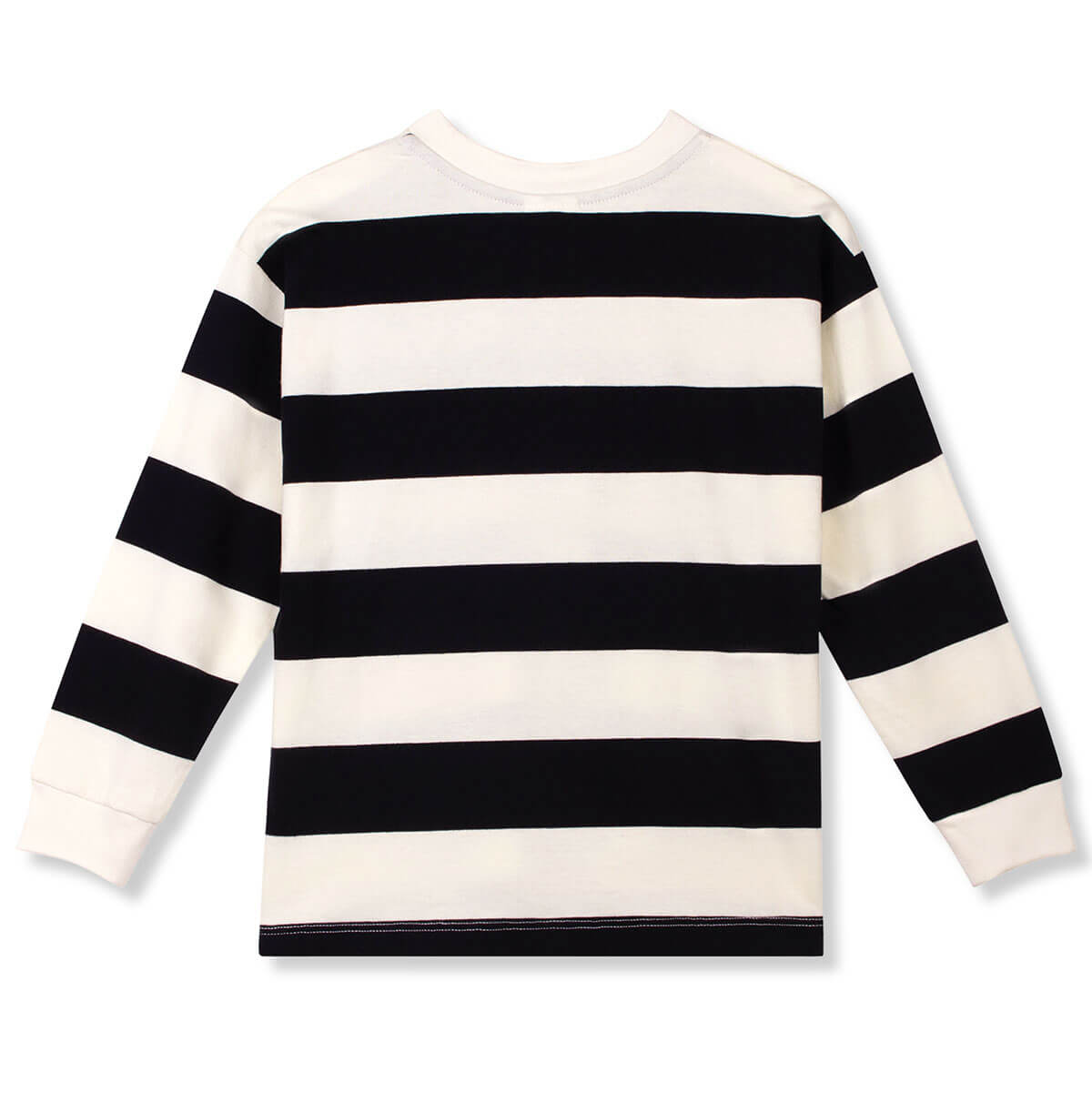School Of Art Stripe Tee in Black / Ecru by Wynken