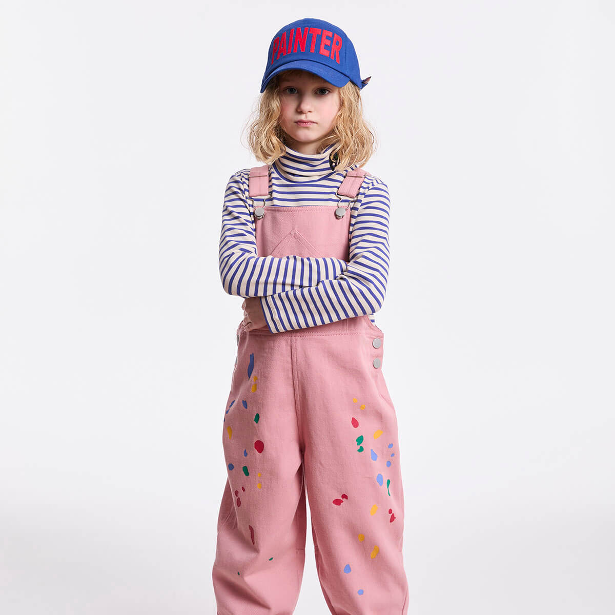 Soft Roll Neck in Ultramarine Stripe by Wynken