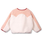 Still Life Faux Fur Jacket in Rose / Ecru by Wynken
