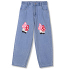 Studio Jean in Mid Wash Denim / Mushroom by Wynken