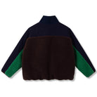 Twk Faux Fur Jacket in Navy / Studio Green by Wynken