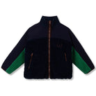 Twk Faux Fur Jacket in Navy / Studio Green by Wynken