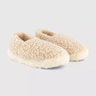 Full Slippers in Beige by Yoko Wool
