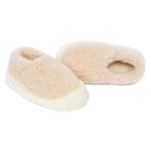 Full Slippers in Beige by Yoko Wool