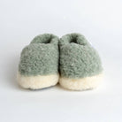 Full Slippers in Green by Yoko Wool