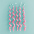 Pink Curly Beeswax Birthday Candle Set by Camp Hollow
