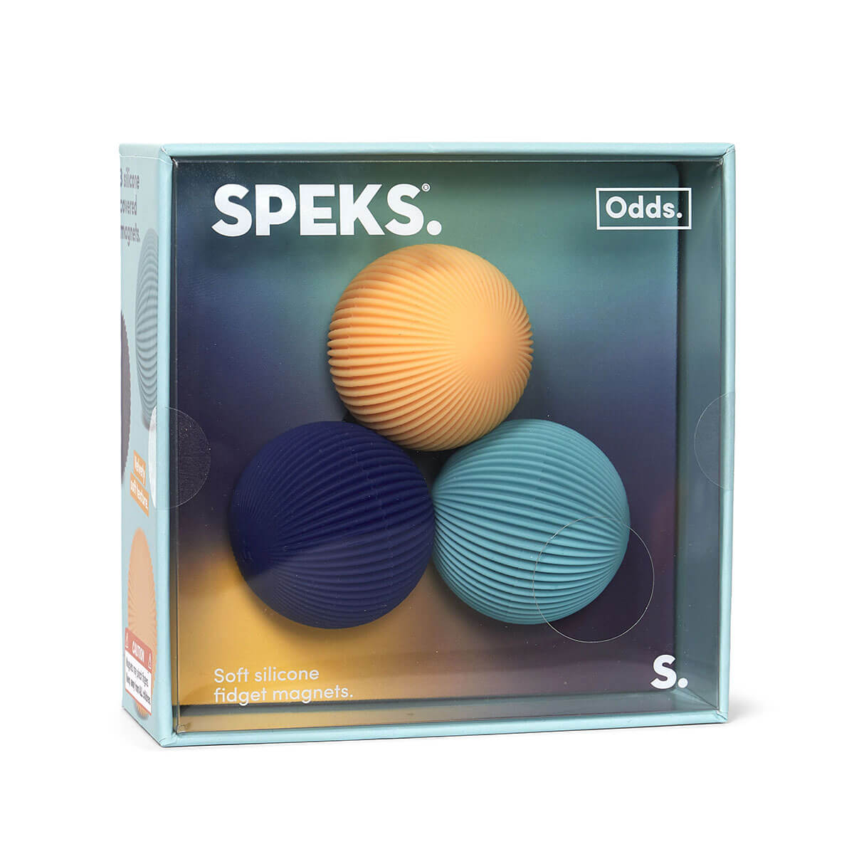 Odds Vivid Silicone Fidget Magnets in Blue Lines by Speks