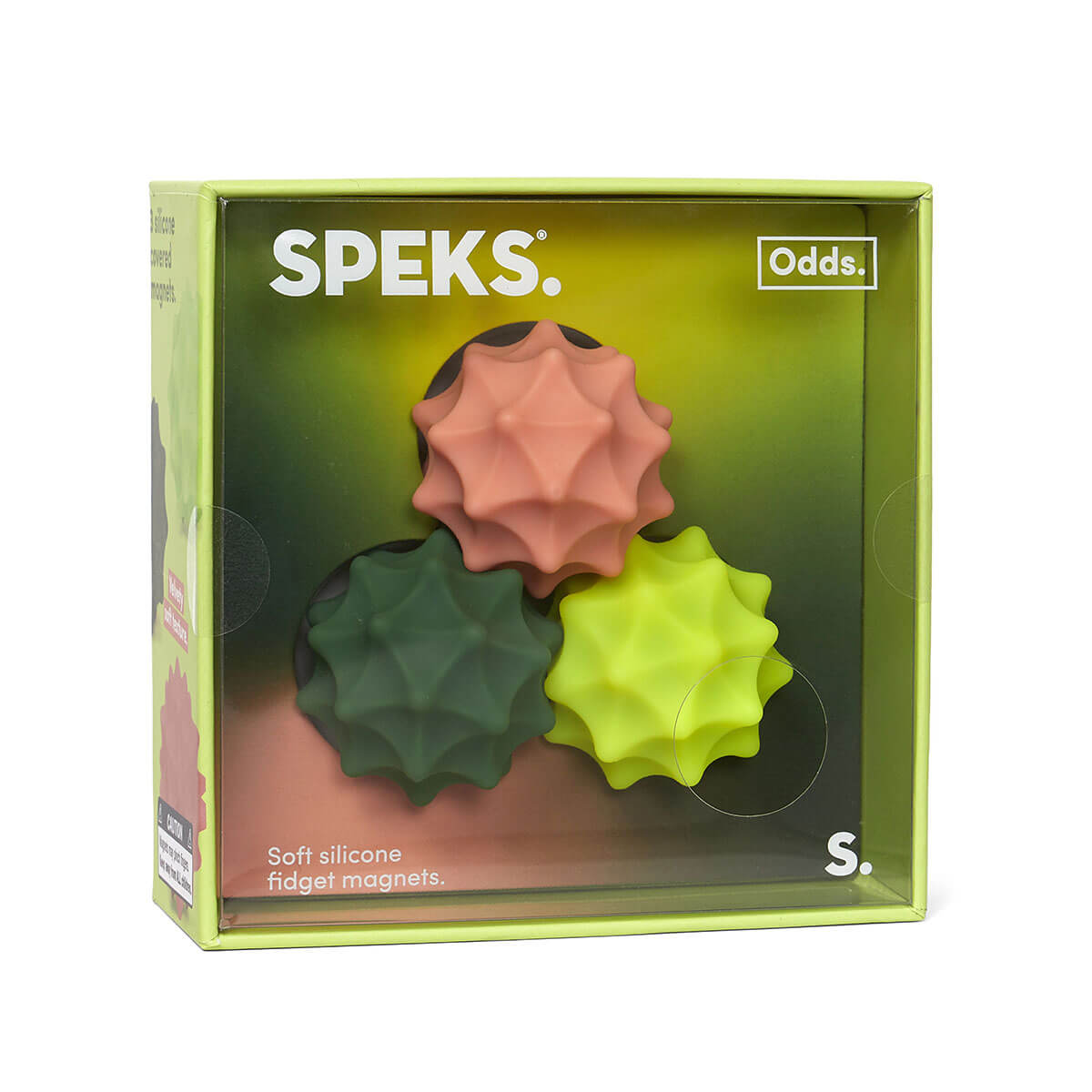 Odds Vivid Silicone Fidget Magnets in Green Spurs by Speks