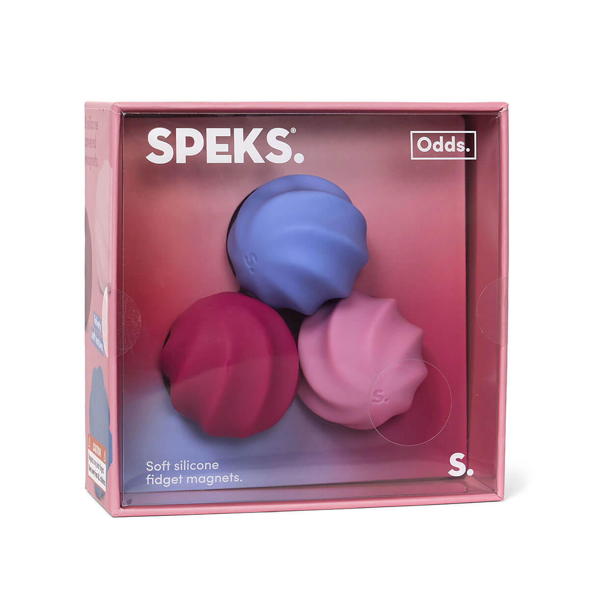 Odds Vivid Silicone Fidget Magnets in Pink Swirls by Speks