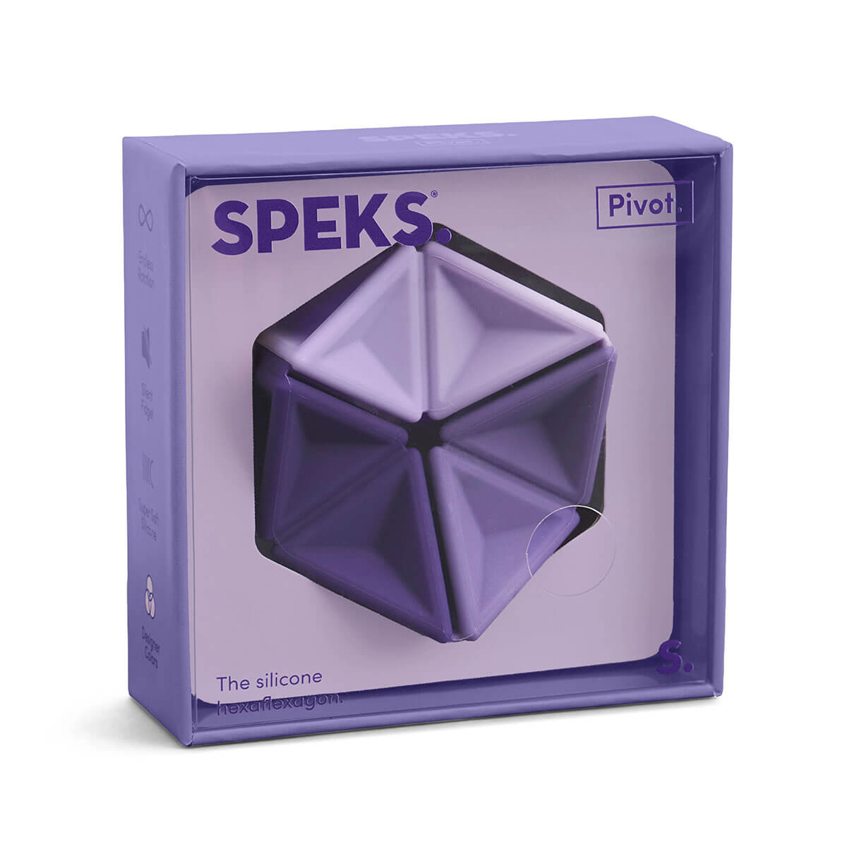 Pivot Silicone Flexagon in Violet by Speks