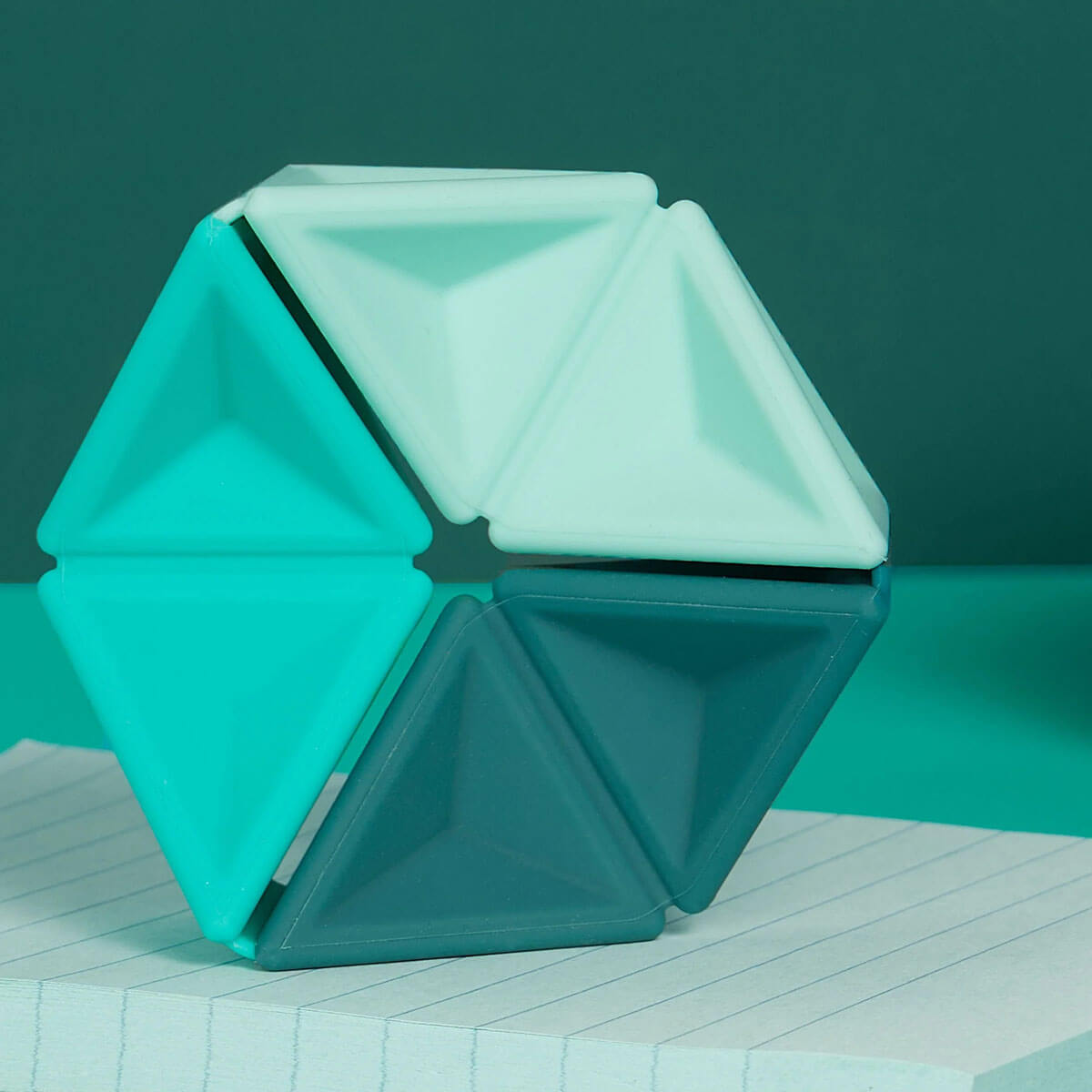 Pivot Silicone Flexagon in Teal by Speks