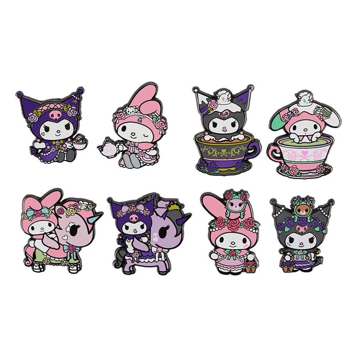 Tokidoki x Kuromi & My Melody Garden Party Enamel Pin Blind Box by
