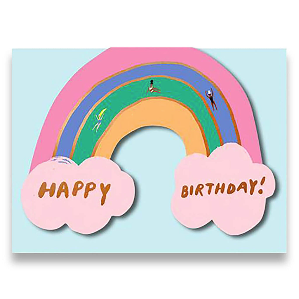 Happy Birthday Rainbow Greetings Card by Carolyn Suzuki for 1973