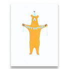 Happy Birthday Bear Greetings Card by Egg Press for 1973