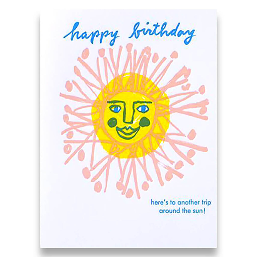 Happy Birthday Another Trip Around The Sun Greetings Card by Egg Press for 1973