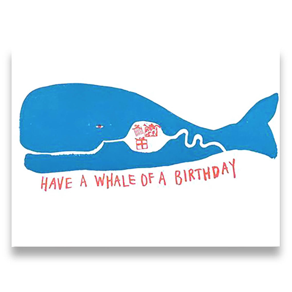 Have A Whale Of A Birthday Greetings Card by Egg Press for 1973