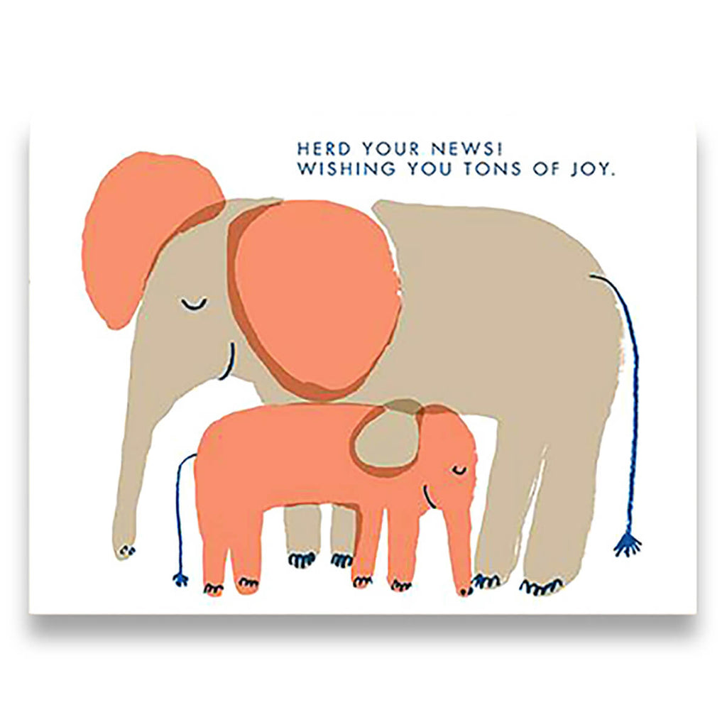 Herd Your News Greetings Card by Egg Press for 1973