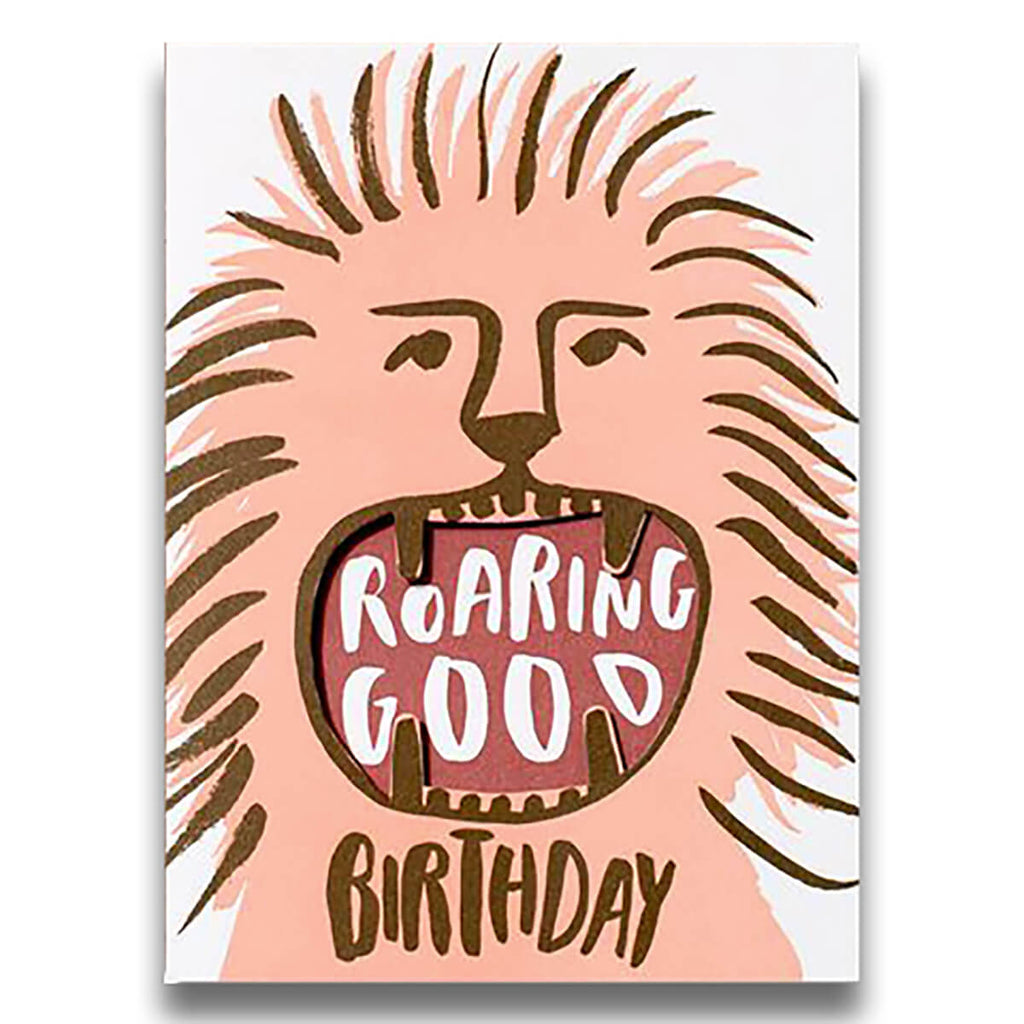 Roaring Good Birthday Greetings Card by Egg Press for 1973