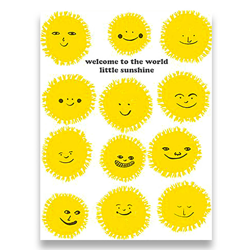 Welcome To The World Little Sunshine Greetings Card by Egg Press for 1973