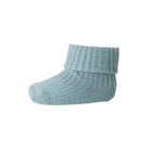 Wool Rib Ankle Socks in Petroleum by MP Denmark