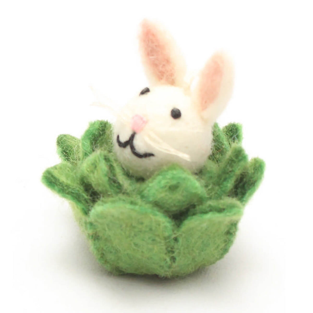 Cabbage Bunny Felt Hanging Decoration by Amica