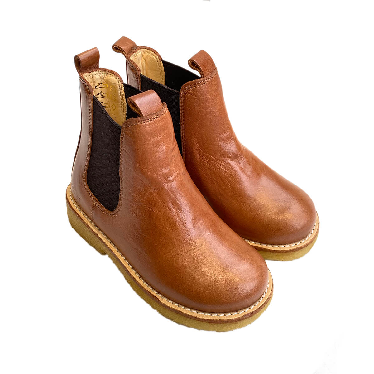 Classic Chelsea Boots in Cognac by Angulus Last One In Stock