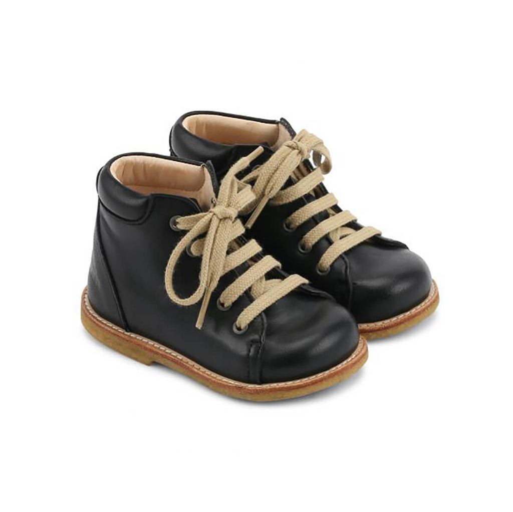 Lace Up Starter Boots in Black by Angulus