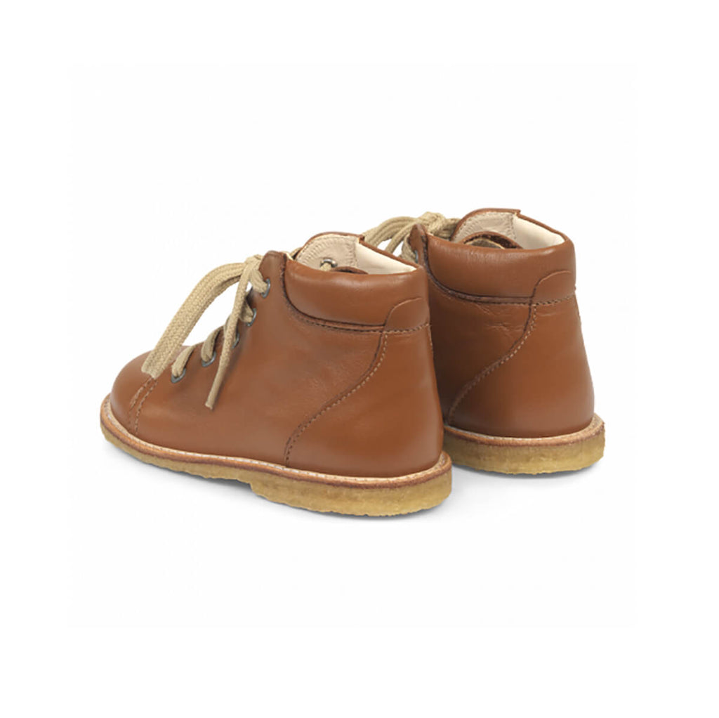 Lace Up Starter Boots in Cognac by Angulus
